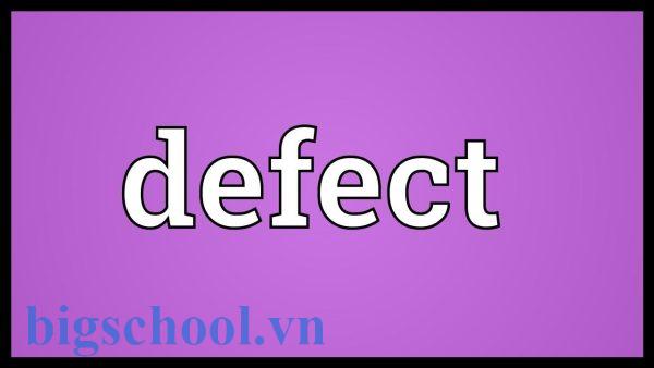 Defect nghĩa là gì: Định Nghĩa, Ví Dụ trong Tiếng Anh