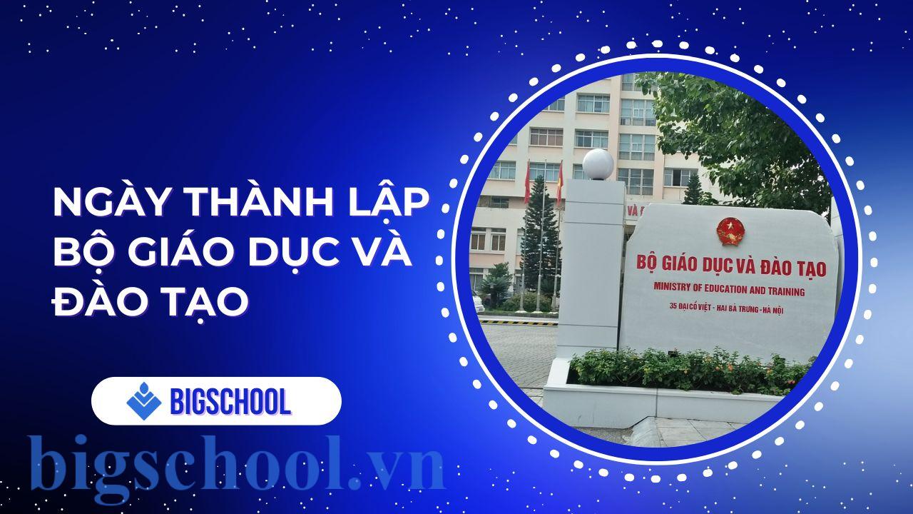 ngày thành lập bộ giáo dục và đào tạo