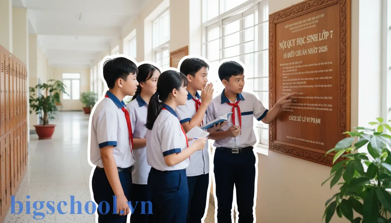 Ảnh đại diện 15 Điều Nội Quy Học Sinh Lớp 7 Chuẩn Nhất 2026 Và Cách Xử Lý Vi Phạm