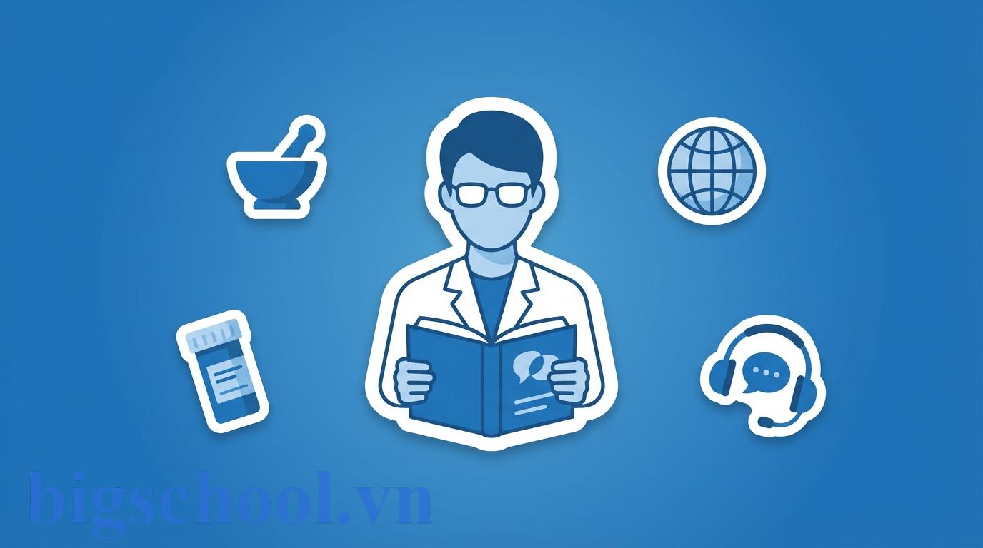 Ảnh đại diện Học Dược: Tiếng Anh có cần giỏi không? Lộ trình IELTS 6.5+ 2025