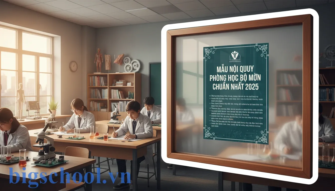 Ảnh đại diện Mẫu nội quy phòng học bộ môn chuẩn nhất 2025