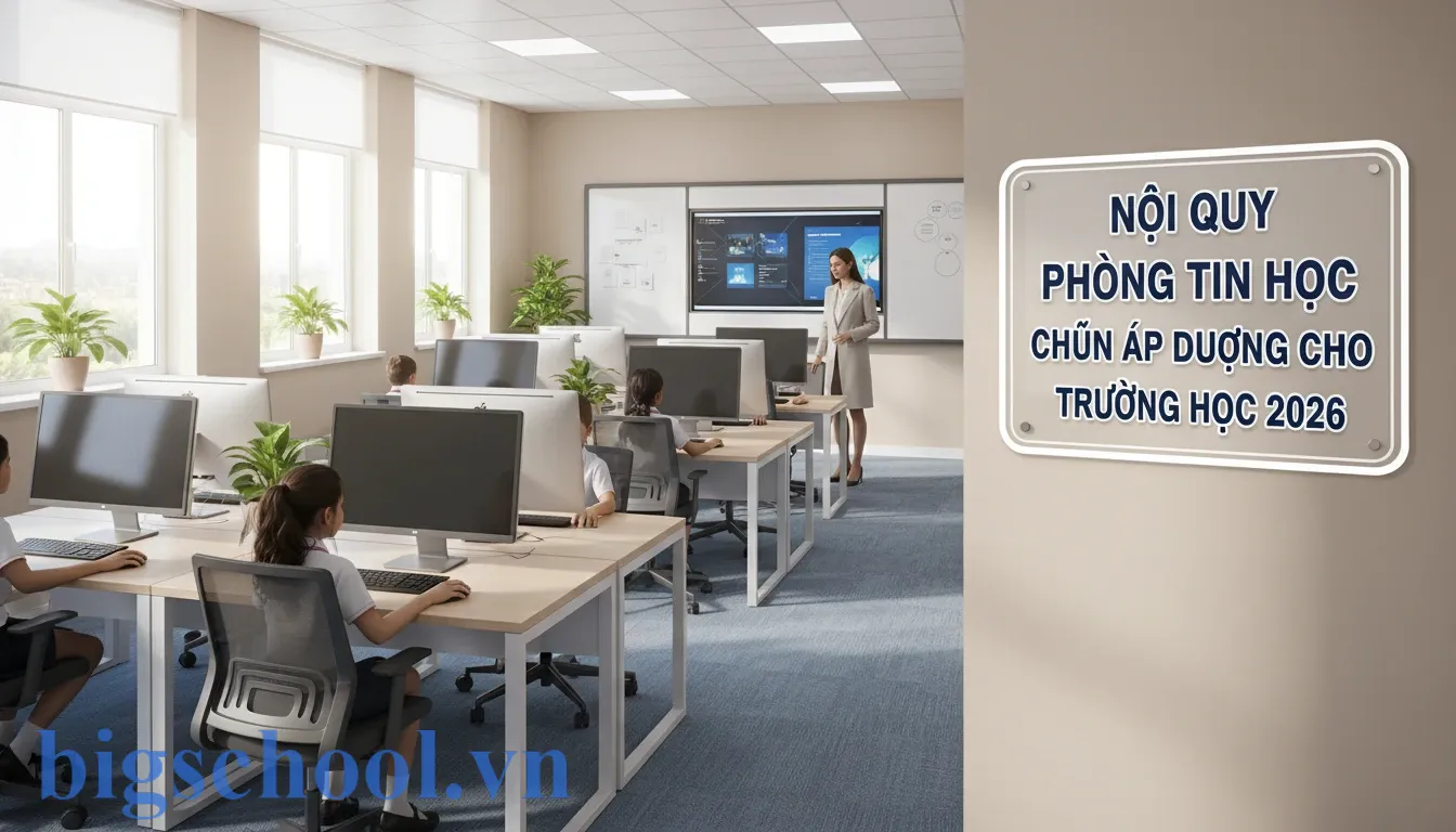 Ảnh đại diện Nội quy phòng tin học chuẩn áp dụng cho trường học 2026