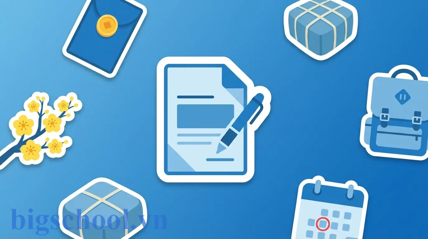 Ảnh đại diện Mẫu đơn xin nghỉ học về quê ăn Tết 2026: Chuẩn nhất, duyệt ngay