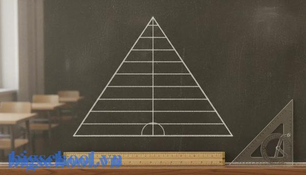 Mô hình hình học minh họa định lý Talet đảo với các đường thẳng song song và tỉ lệ thức.