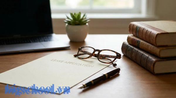 Đơn xin phép nghỉ dạy của giáo viên được trình bày chuẩn quy cách hành chính.