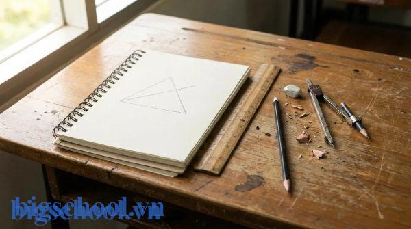 Sơ đồ minh họa hệ quả định lý Talet với các tỉ số cạnh tương ứng trong tam giác.