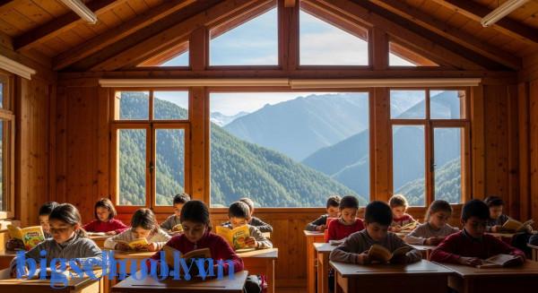 Học sinh vùng cao trong lớp học được nhà nước hỗ trợ học phí