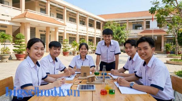 Nhóm học sinh Việt Nam tham gia hoạt động ngoại khóa năng động để làm đẹp hồ sơ xét tuyển.