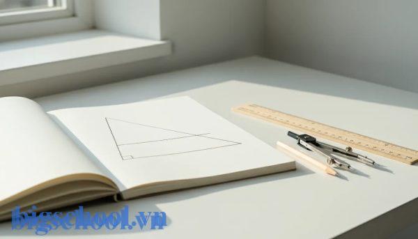 Sơ đồ tam giác minh họa các đoạn thẳng tỉ lệ theo định lý Talet thuận lớp 8.