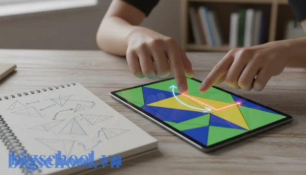 Học sinh sử dụng phương pháp tư duy hình ảnh để ghi nhớ các cặp cạnh tương ứng trong định lý Talet.