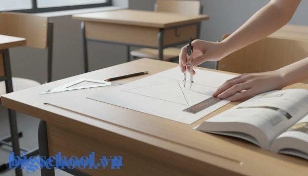 Minh họa định lý Talet thuận với tam giác và đường thẳng song song tạo ra các đoạn thẳng tỉ lệ.