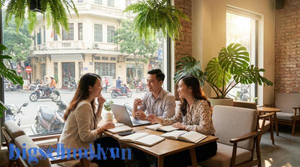 Không giỏi môn nào nên học ngành gì? Tìm lại năng lực thật 2025 3 Nhóm bạn trẻ Việt Nam đang thảo luận nhóm, thể hiện kỹ năng mềm và tư duy sáng tạo.