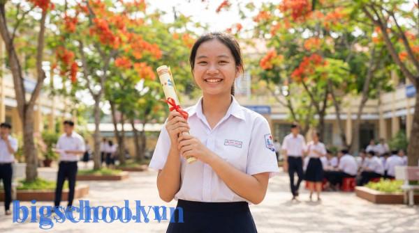 Học sinh lớp 9 tại Việt Nam vui mừng khi nhận giải học sinh giỏi cấp tỉnh để cộng điểm thi lớp 10.