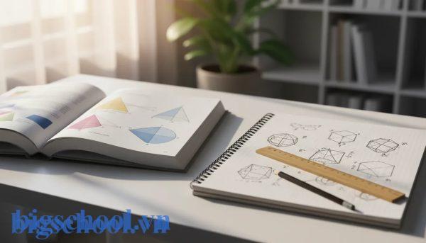 Học sinh lớp 11 đang giải bài tập hình học không gian sử dụng định lý Ta-lét.