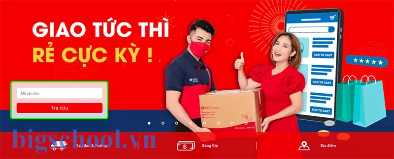Hướng dẫn nhập mã vận đơn trên website BEST Express