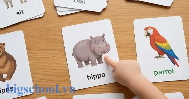 Bộ thẻ flashcards màu sắc giúp dạy bé nhận biết các con vật hiệu quả nhất