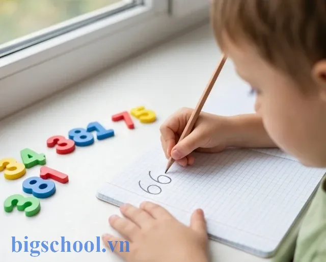Bé luyện tập kỹ năng đọc và viết các số trong phạm vi 100