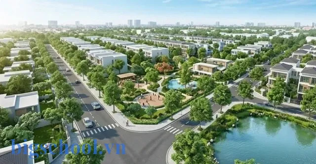 Không gian sống xanh và hiện đại tại khu dân cư Bình Phú với công viên và nhà liền kề