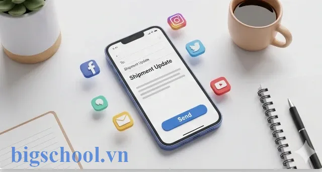 Gửi email yêu cầu kiểm tra mã vận đơn BEST Express nhanh chóng và chuyên nghiệp