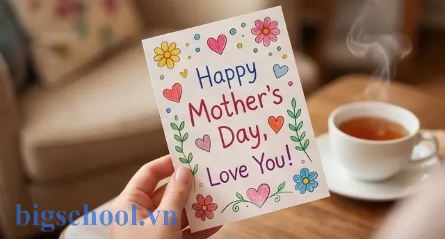 Mẫu thiệp viết lời chúc tiếng Anh 8/3 dành tặng mẹ đầy cảm động