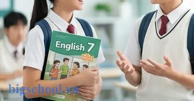 Học sinh thực hành kỹ năng nói tiếng Anh 7 Global Success theo nhóm