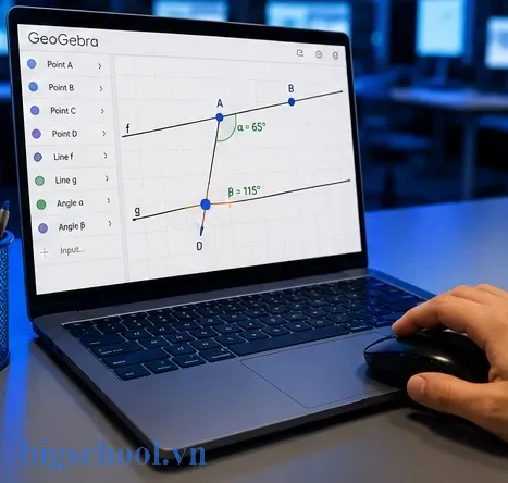 Sử dụng phần mềm GeoGebra hỗ trợ học tập trong sách Toán 7 Chân trời sáng tạo