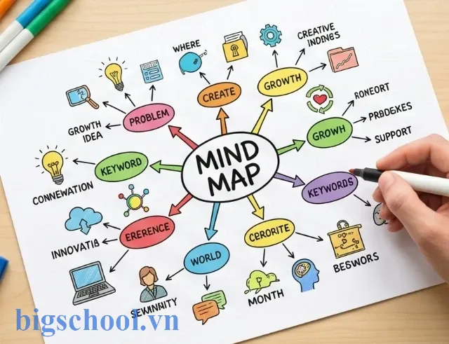 Sử dụng sơ đồ tư duy là phương pháp ôn thi hiệu quả để ghi nhớ