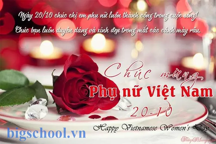 Tạo thiệp ngày Phụ nữ Việt Nam 20/10 đẹp và lãng mạn nhất