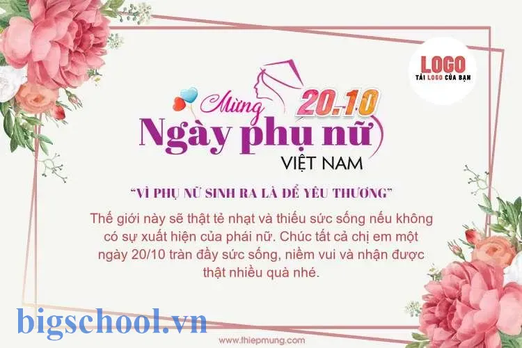 Tạo Thiệp 20/10 Ý Nghĩa Dành Cho Phụ Nữ Việt Nam 20 Mẫu thiệp chúc mừng 20/10 cho công ty
