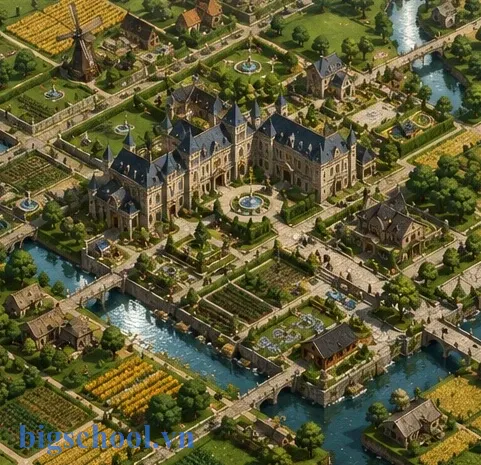 Mô hình quy hoạch điền trang hiện đại trong tác phẩm The Greatest Estate Designer