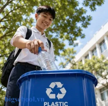 Học sinh có trách nhiệm với cộng đồng bằng cách giữ gìn vệ sinh trường lớp