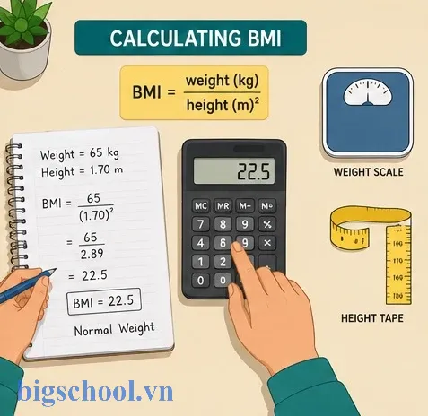 Ứng dụng kiến thức Toán 7 Chân trời sáng tạo để tính toán chỉ số BMI sức khỏe