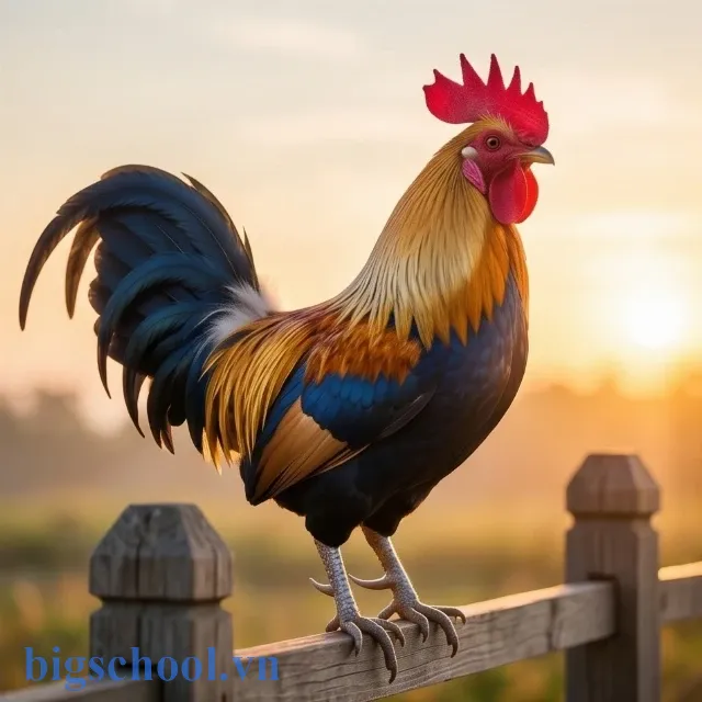 Hình nền gà trống đẹp mang ý nghĩa phong thủy hội tụ đủ năm đức tính quân tử