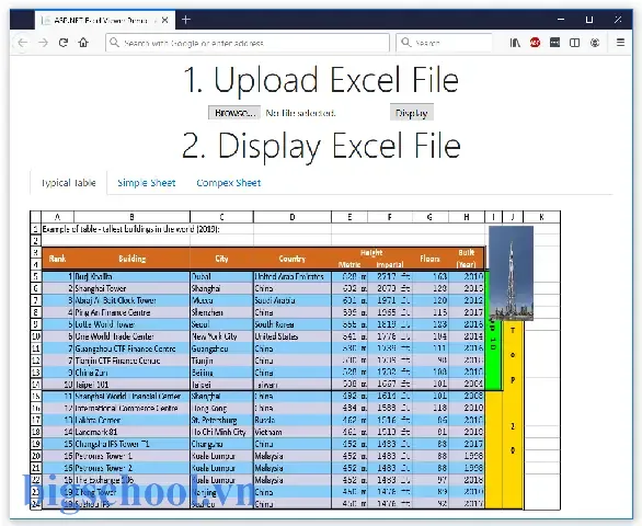Accept Excel File In Html
