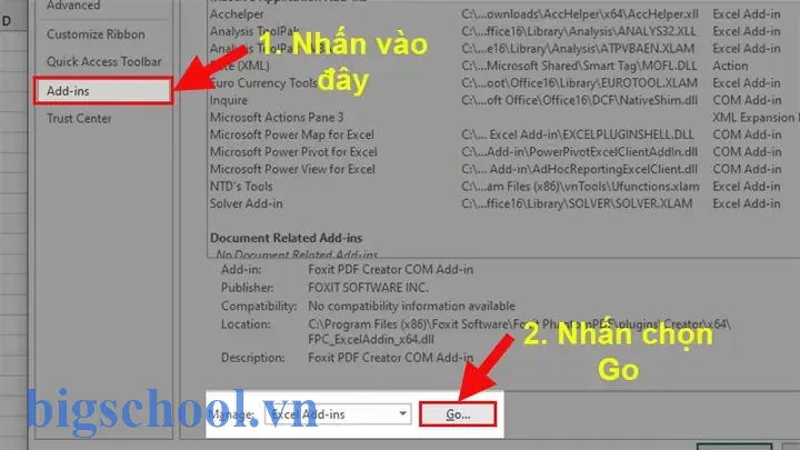 Add‑in Trong Excel Là Gì? – Khái Niệm, Chức Năng, Cách Cài Đặt Và Các Add‑in Hữu Ích Cho Người Dùng 19 Add In Excel Là Gì