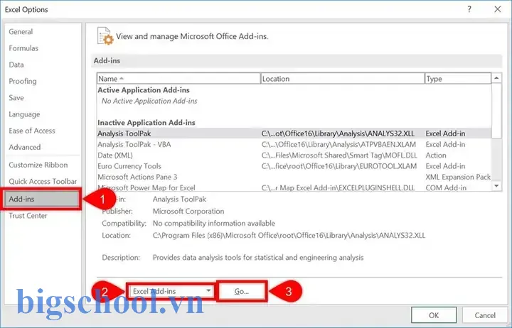 Add‑in Trong Excel 2026: Hướng Dẫn Chi Tiết Từ Cài Đặt Đến Tối Ưu Hoá Hiệu Suất 7 Add In Trong Excel 2016