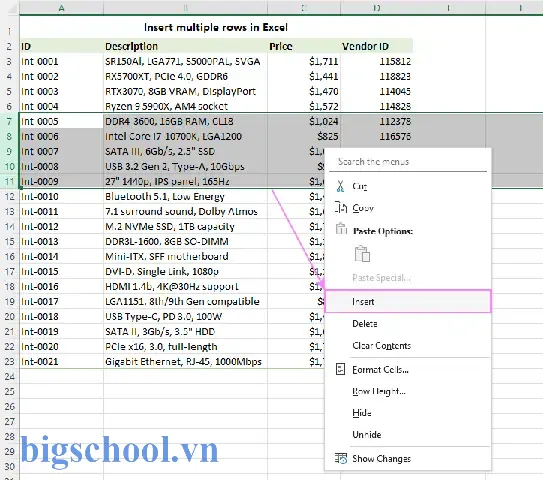 Cách Thêm Nhiều Dòng Trong Excel Nhanh Chóng Và Hiệu Quả 13 Add Multiple Rows In Excel