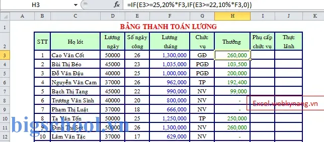 Bài Tập Các Hàm Trong Excel: Hướng Dẫn Chi Tiết Từ Cơ Bản Đến Nâng Cao 19 Bài Tập Các Hàm Trong Excel