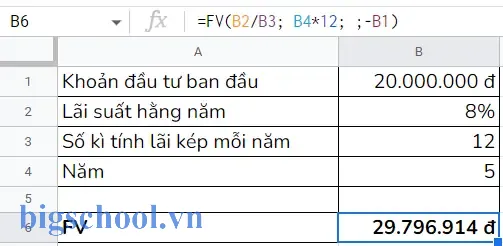 Bảng Excel Tính Lãi Suất Kép: Hướng Dẫn Chi Tiết Từ A Đến Z 11 Bảng Excel Tính Lãi Suất Kép