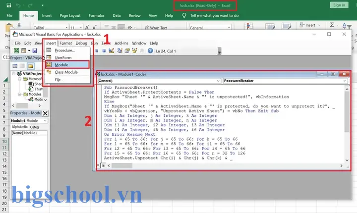 Bẻ Khóa Mật Khẩu Excel