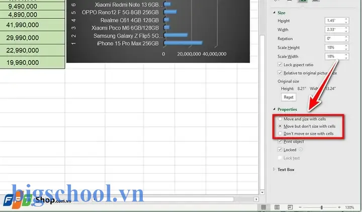 Cách Cố Định Hình Ảnh Trong Excel