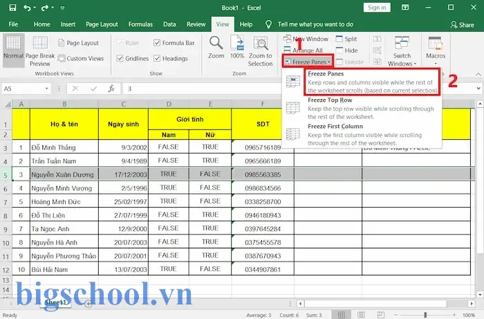 Cách Đóng Băng 1 Dòng Trong Excel: Hướng Dẫn Chi Tiết Từ Cơ Bản Đến Nâng Cao 7 Cách Đóng Băng 1 Dòng Trong Excel