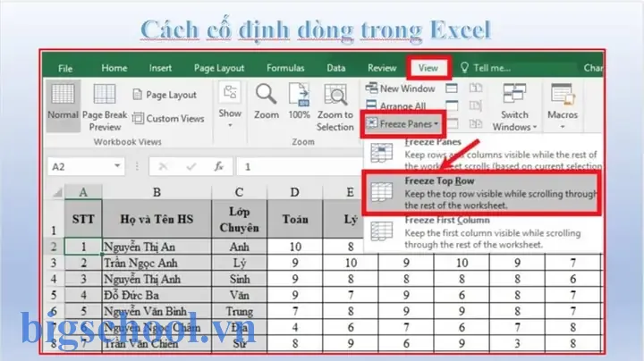Cách Ghim Hàng Trong Excel: Hướng Dẫn Chi Tiết Từ Cơ Bản Đến Nâng Cao 15 Cách Ghim Hàng Trong Excel