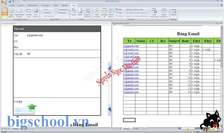 Cách Gửi Email Từ Excel