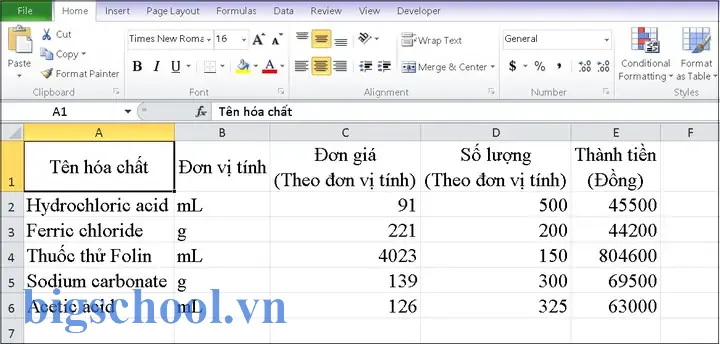 Cách Kẻ Bảng Trong Excel 2010