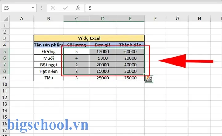 Cách Khoanh Vùng Trong Excel