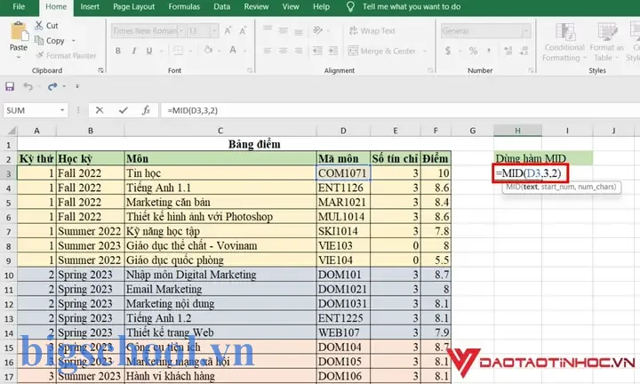 Cách Lấy Ký Tự Trong Excel