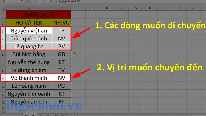 Cách Lùi 1 Hàng Trong Excel