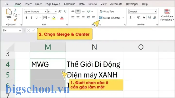 Cách Nhập Các Ô Trong Excel