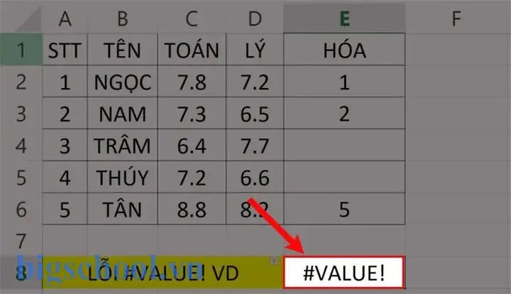 Cách Sửa Lỗi Value Trong Excel